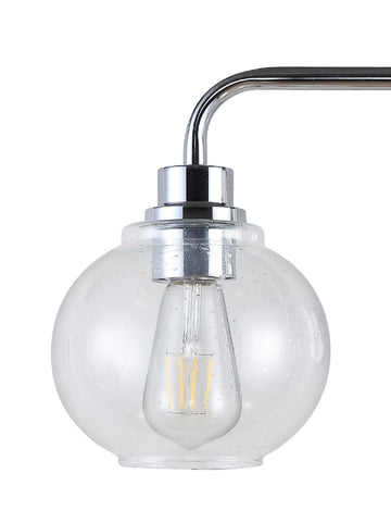 Sandrine Iron/Seeded Glass Cottage Rustic LED Vanity Light